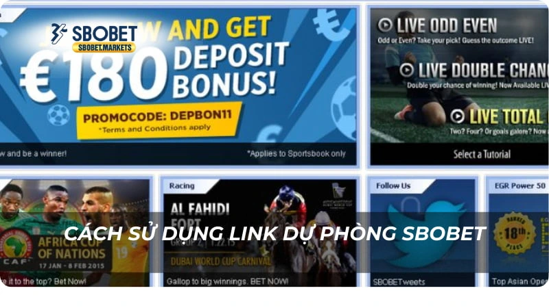 Cách sử dụng link dự phòng Sbobet