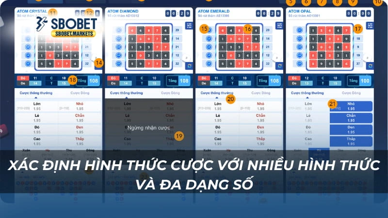 Xác định hình thức cược với nhiều hình thức và đa dạng số